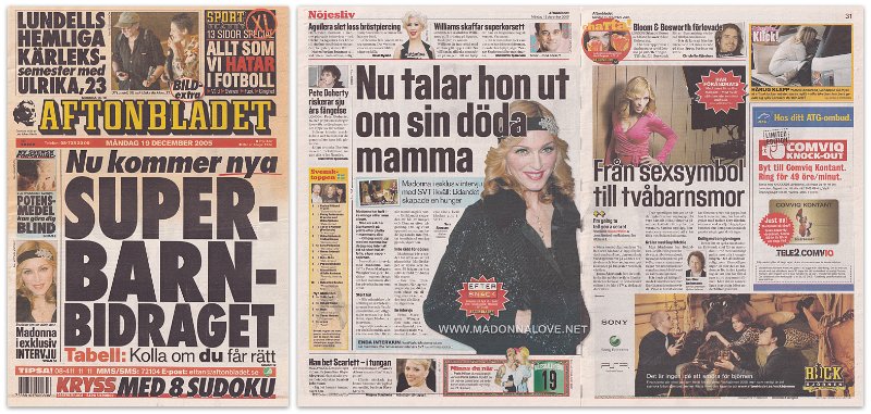 2005 - December - Aftonbladet - Sweden - Nu talar hon ut om sin doda mamma