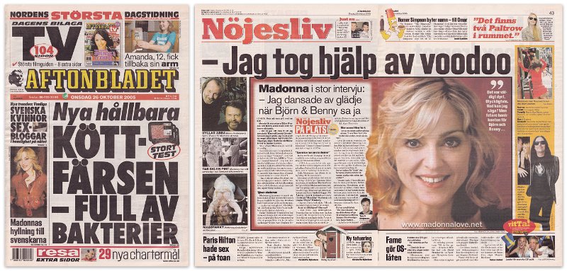 2005 - October - Aftonbladet - Sweden - Jag tog hjalp av voodoo