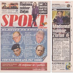 2005 - November - Expressen - Sweden - Madonna nobbar Zlatan