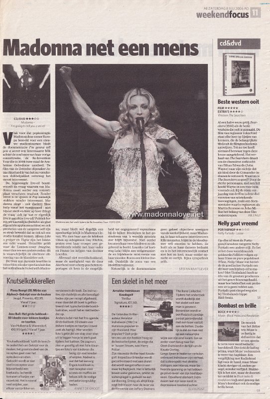 2006 - July - Algemeen Dagblad - Holland - Madonna net een mens