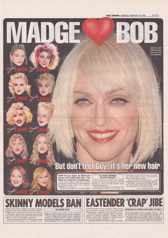2006 - September - Daily Mirror - UK - Madge loves bob