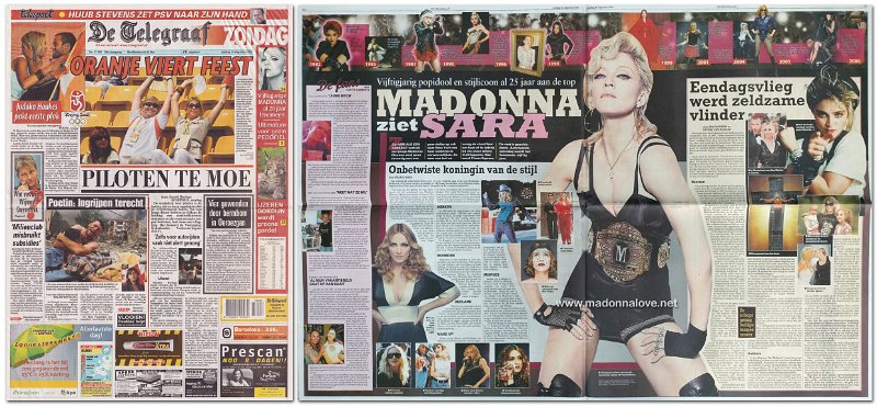 2008 - August - Telegraaf - Holland - Madonna ziet Sara