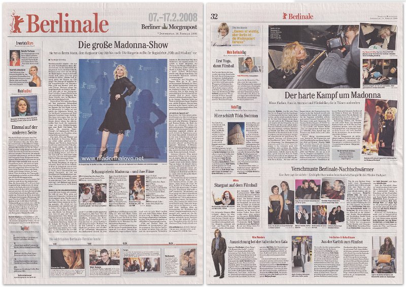 2008 - February - Berliner Morgenpost - Germany - Die grosse Madonna-show