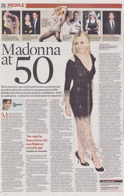 2008 - July - The Observer - UK - Madonna at 50