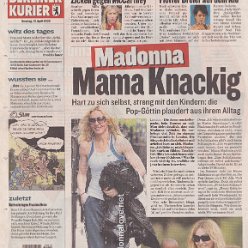 2008 - April - Berliner Kurier - Germany - Madonna mama knackig
