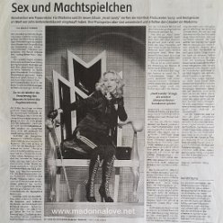 2008 - May - Die Tageszeitung - Germany - Sex und Machtspielchen