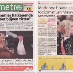 2008 - May - Metro - Holland - Madonna bouwt aan toekomst van Malawi