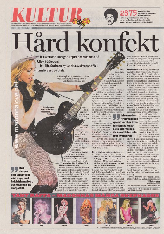2009 - August - Expressen - Sweden - Allt om Madonna (part 4) - Hard konfekt