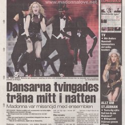 2009 - August - Expressen - Sweden - Tack for showen (part 3) - Dansarna tvingades trana mitt i natten
