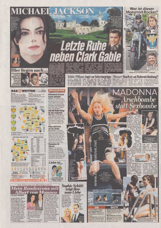 2009 - August - Bild - Germany - Madonna arschbombe statt sexbombe