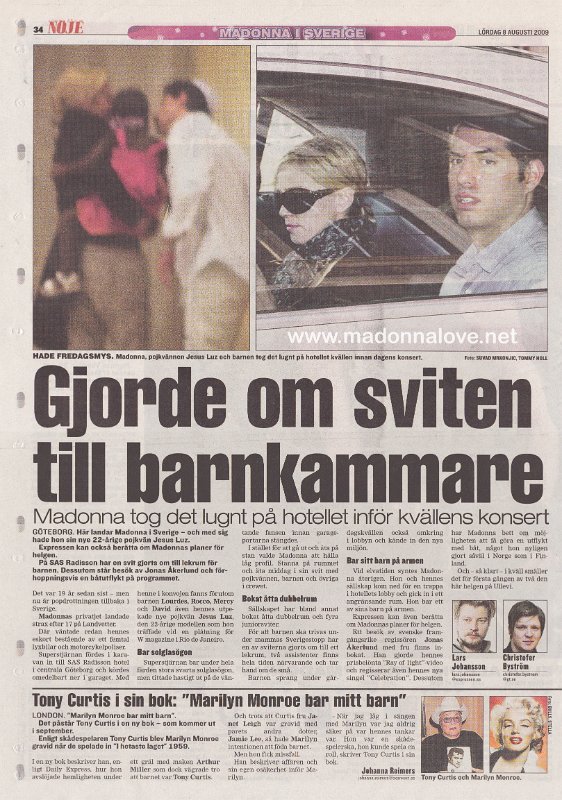 2009 - August - Expressen - Sweden - Allt om Madonna (part 2) - Gjorde om sviten till barnkammare