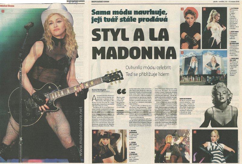 2009 - August - Hospodarske Noviny - Czech Republic - Styl a la Madonna