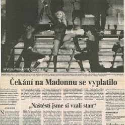 2009 - August - Lidove Noviny - Czech Republic - Cekani na Madonnu se vyplatilo