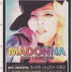 2009 - Unknown month - Unknown newspaper - Sweden - Sticky & Sweet tour Ullevi advertisement