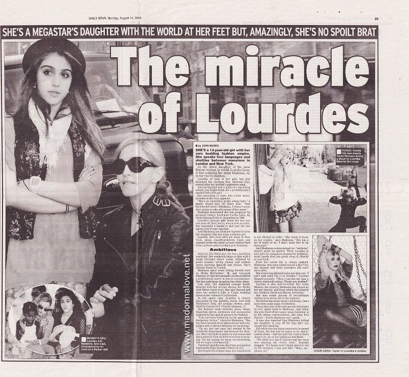 2010 - August - Daily Star - UK - The miracle of Lourdes