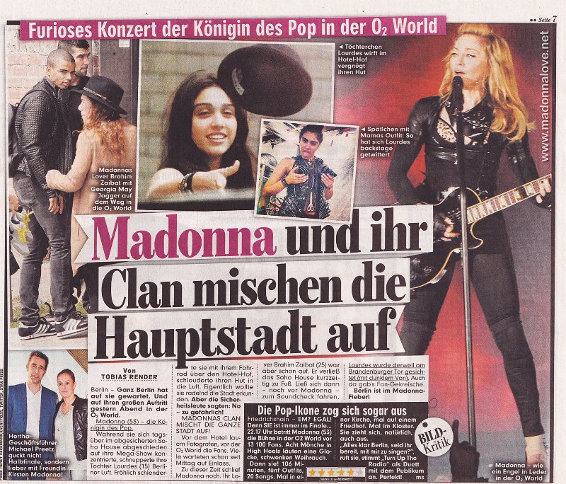 2012 - June - BILD - Germany - Madonna und ihr clan mischen die haupstadt auf