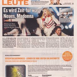 2012 - June - Berliner Kurier - Germany - Es wird zeit fur was neues Madonna