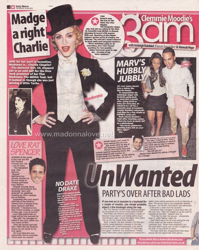 2013 - June - Daily Mirror - UK - Madge a right Charlie