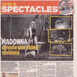 2013 - July - Le Journal de Montreal - Madonna devoile une video violente