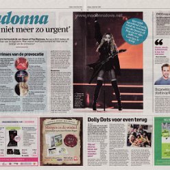 2015 - December - Algemeen Dagblad - Holland - Madonna is niet meer zo urgent