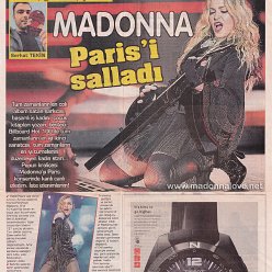 2015 - December - Cumartesi - Turkey - Madonna Paris'i salladi