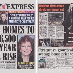 2015 - December - Scottish Daily Express - Scotland - Madonna blasts venue chiefs over power cut