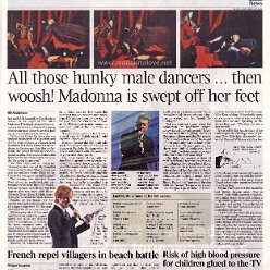 2015 - February - The Times - UK - All those hunky male dancers.. then woosh! Madonna is swept off her feet