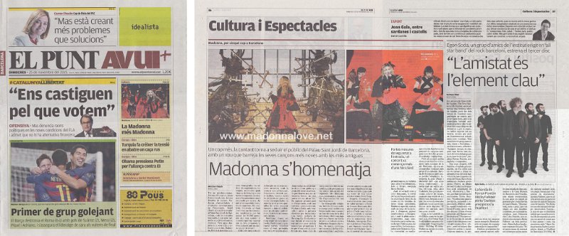 2015 - November - El Punt avui - Spain - Madonna's homenatja