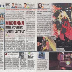 2015 - November - Het Nieuwsblad - Belgium - Madonna maakt vuist tegen terreur