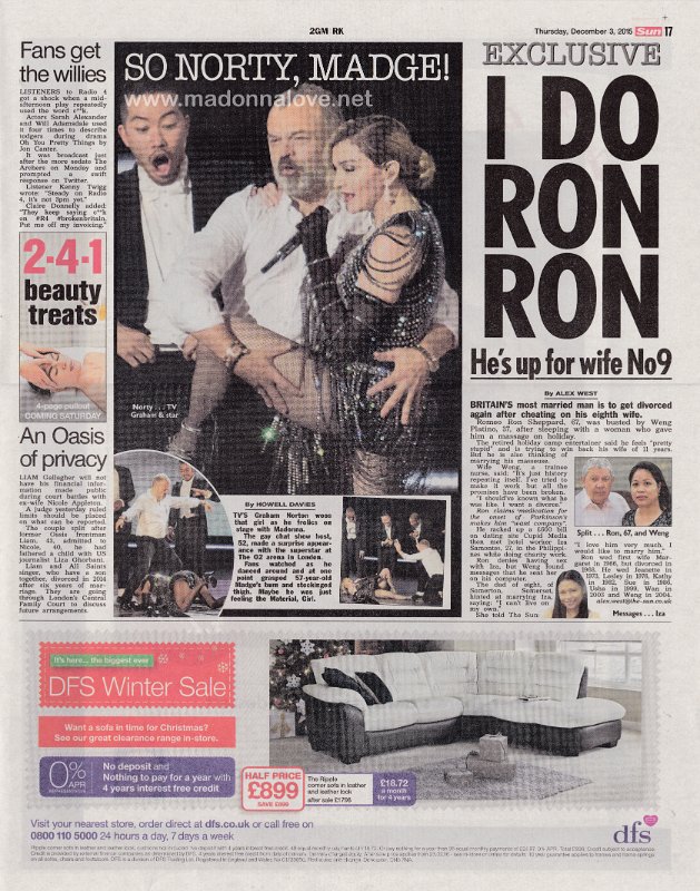 2015 -  December - The Sun - UK - So Norty Madge