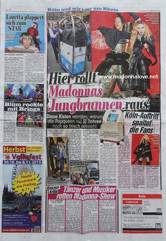 2015 - November - Bild - Germany - Hier rollt Madonnas jungbrunnen raus