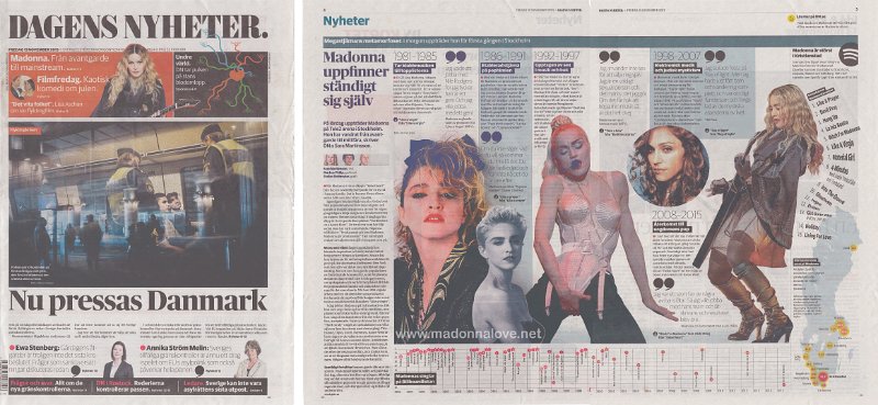 2015 - November - Dagens nyheter - Sweden - Madonna uppfinger standigt sig sjalv