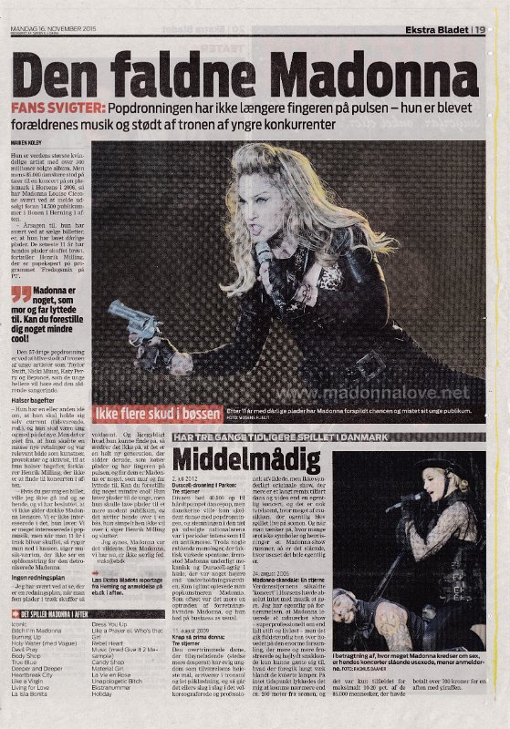 2015 - November - Ekstra bladet - Denmark - Den faldne Madonna