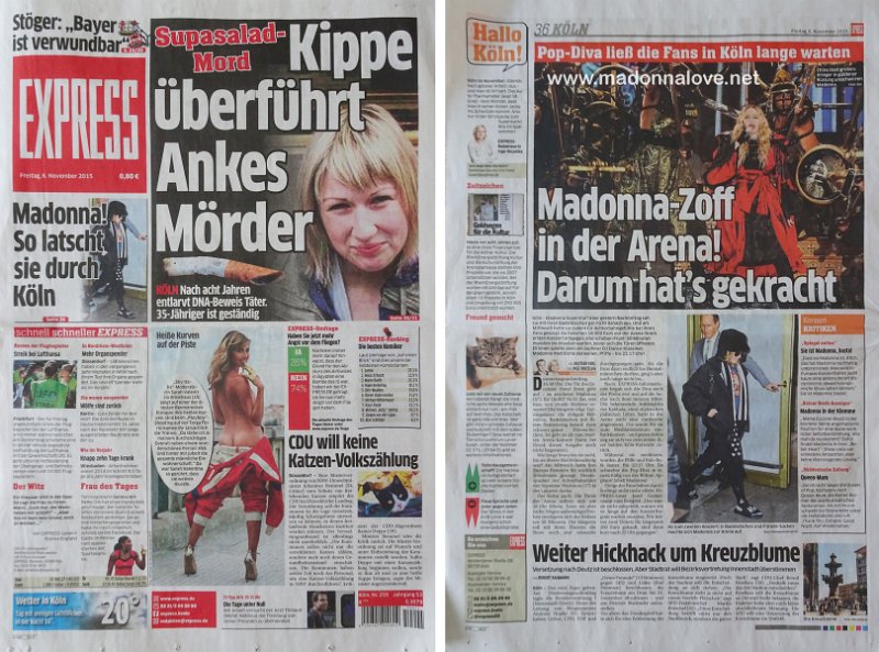 2015 - November - Express - Germany - Madonna-zoff in der arena! Darum hat's gekracht