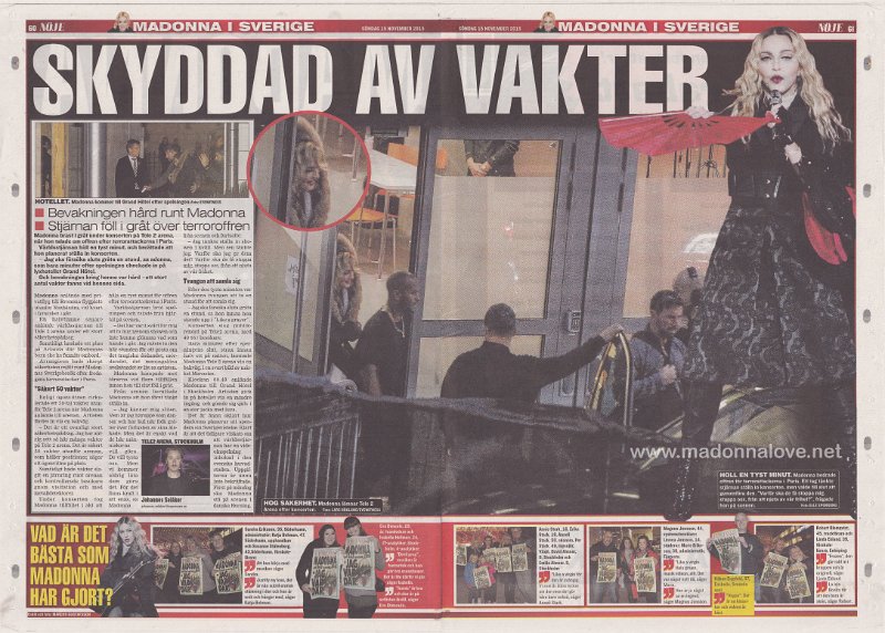 2015 - November - Expressen - Sweden - Skyddad av vakter
