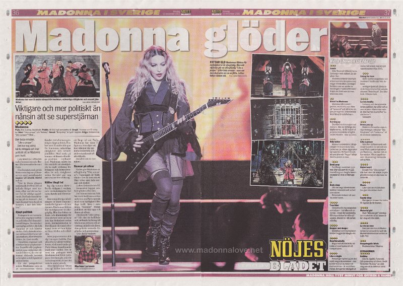 2015 - November - Nojes bladet - Sweden - Madonna gloder