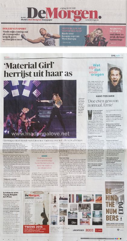 2015 - September - De Morgen - Belgium - Material girl herrijst uit haar as
