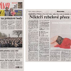 2015 - March - Pravo - Madonna Nekteri rebelove zmenili svet - Czech Republic