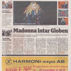 2015 - November - Metro - Sweden - Madonna intar Globen