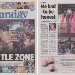 2016 - March - Herald Sun Sunday - Australia - Madonna mesmerises Melbourne