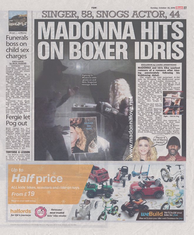 2016 - October - The Sun - UK - Madonna hits on boxer Idris