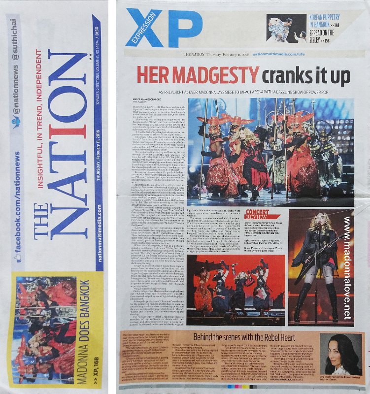 2016 - February - The Nation - Thailand - Her madgesty cranks it up