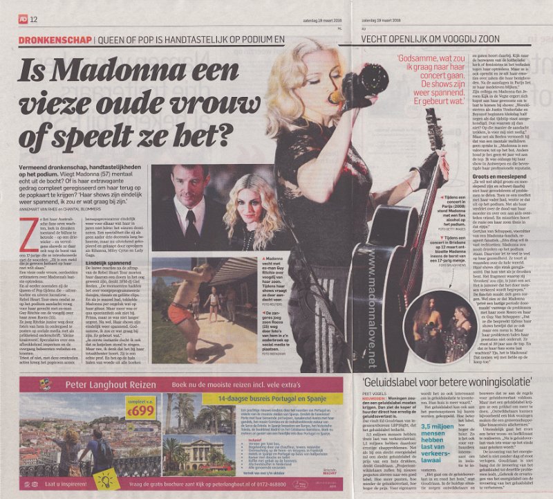 2016 - March - Algemeen Dagblad - Holland - Is Madonna een vieze oude vrouw of speelt ze het