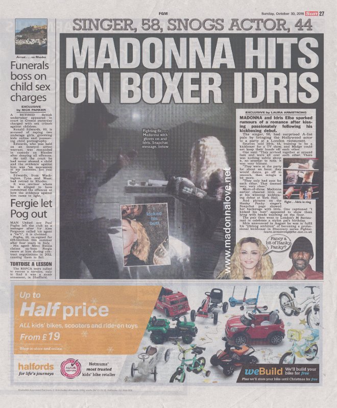 2016 - October - The Sun - UK - Madonna hits on boxer Idris