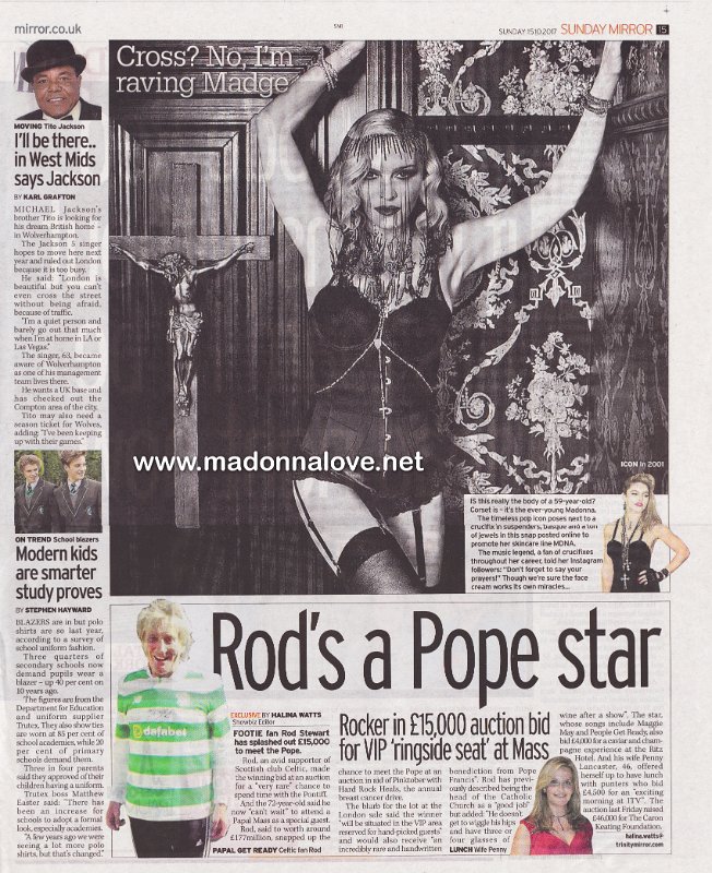 2017 - October - Sunday Mirror - UK - Cross No I'm raving Madge