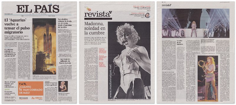 2018 - August - El Pais - Spain - Madonna  soledad en la cumbre