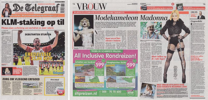 2018 - August - Telegraaf - Holland - Modekameleon Madonna