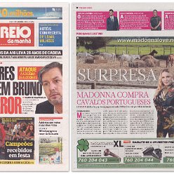 2018 - August - Correio de manha - Portugal - Madonna compra cavalos portugueses