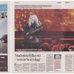 2018 - August - Ystads Allehanda - Sweden - Madonna fyller 60 - vem ar hon i dag