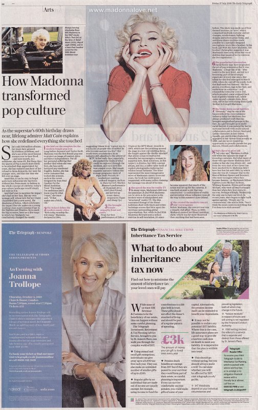 2018 - July - The Daily Telegraph - UK - How Madonna transformed pop culture